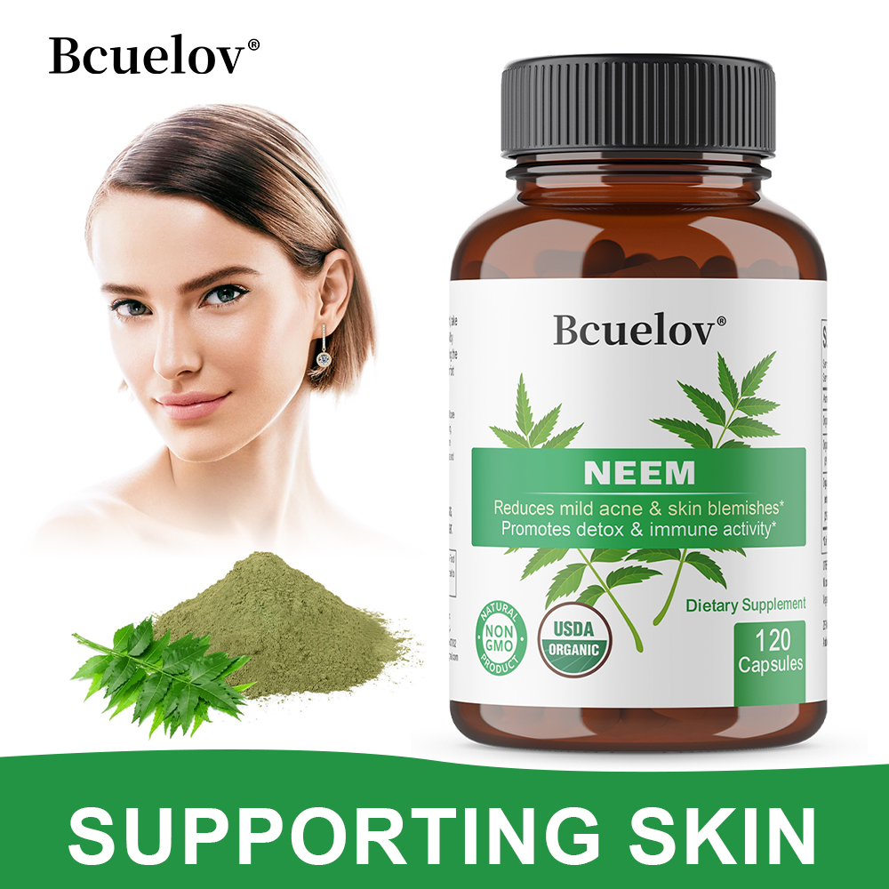 Herbal Wellness - Capsule di Foglie di Neem Biologiche,