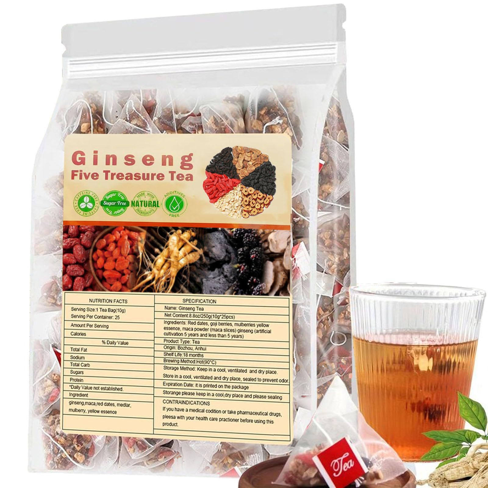 Herbal Wellness - Tè al rene al ginseng Five